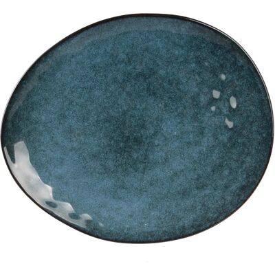 Sans Marque Assiette Plate Peu Profonde Laguna, Bleu Foncé - Publicité Sans Marque Assiette Plate Peu Profonde Laguna, Bleu Foncé - Publicité