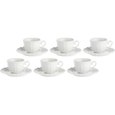 La Porcellana Bianca Ducal Set 6 Pièces Tasse Café Avec Soucoupe 80ml Blanc Por - Publicité La Porcellana Bianca Ducal Set 6 Pièces Tasse Café Avec Soucoupe 80ml Blanc Por - Publicité