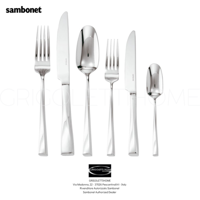Sambonet - Twist Monobloc - Set Couverts 36 Pièces Pour 6 Gens - Revendeur - Publicité Sambonet - Twist Monobloc - Set Couverts 36 Pièces Pour 6 Gens - Revendeur - Publicité