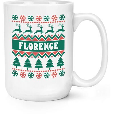 Gift Base Mug Personnalisé Grand 15oz Motif Nordique De Noël Renne Flocons De Neige - Publicité Gift Base Mug Personnalisé Grand 15oz Motif Nordique De Noël Renne Flocons De Neige - Publicité