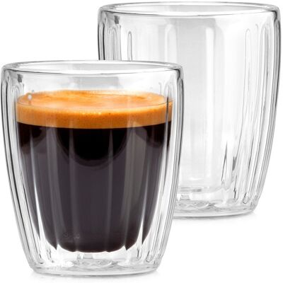 Sans Marque Szklanki Termiczne Z Podwójną Ścianką Do Kawy Espresso 120 Ml 2 Szt. Publicité Sans Marque Szklanki Termiczne Z Podwójną Ścianką Do Kawy Espresso 120 Ml 2 Szt. Publicité