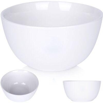 Artemis Bol En Porcelaine Blanche Pour Soupes, Salades, Plats, Fruits, 950 Ml - Publicité Artemis Bol En Porcelaine Blanche Pour Soupes, Salades, Plats, Fruits, 950 Ml - Publicité