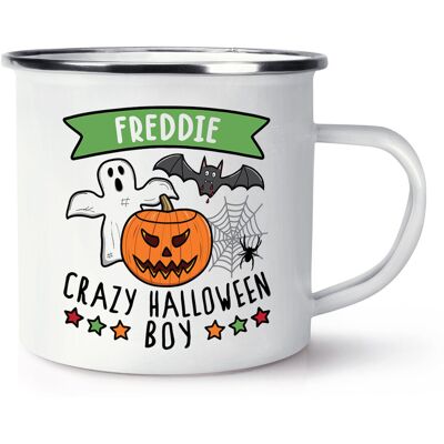 Gift Base Mug En Émail Personnalisé Fou Halloween Garçon Fantôme Effrayant Citrouille Fils - Publicité Gift Base Mug En Émail Personnalisé Fou Halloween Garçon Fantôme Effrayant Citrouille Fils - Publicité