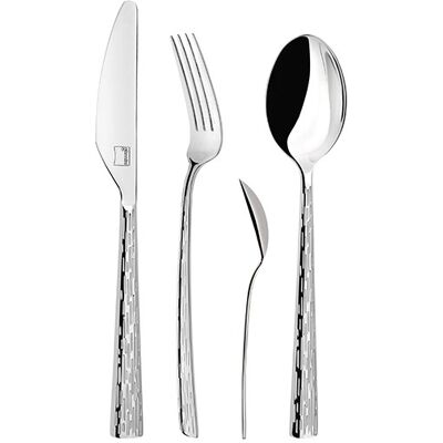 Giannini - Rain Service De Table Couverts 24 Pièces 2,5mm Aluminium 6464 - Publicité Giannini - Rain Service De Table Couverts 24 Pièces 2,5mm Aluminium 6464 - Publicité