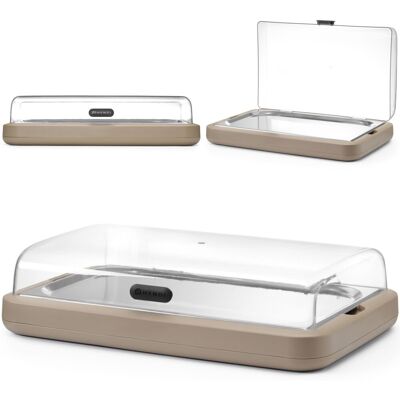 Vitrine Réfrigérée Uniq Gn 1/1 Beige Par Hendi - Publicité Vitrine Réfrigérée Uniq Gn 1/1 Beige Par Hendi - Publicité