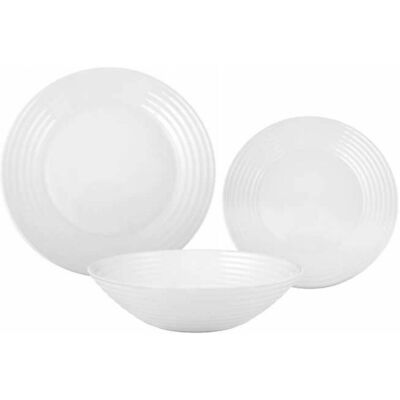 Service De Table Luminarc Harena Blanc 18 Pcs Pour 6 Personnes - Publicité Service De Table Luminarc Harena Blanc 18 Pcs Pour 6 Personnes - Publicité