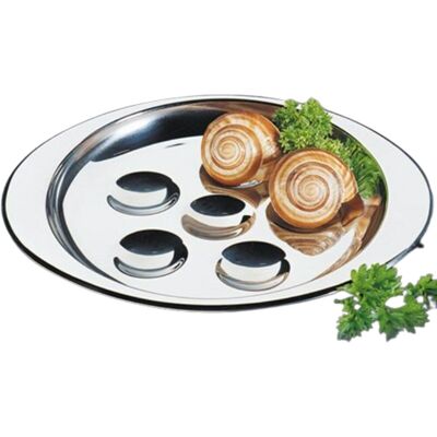 Kuchenprofi : Schneckenpfanne Plat Escargots Inoxydable Poli (Capacité : 6 - Publicité Kuchenprofi : Schneckenpfanne Plat Escargots Inoxydable Poli (Capacité : 6 - Publicité