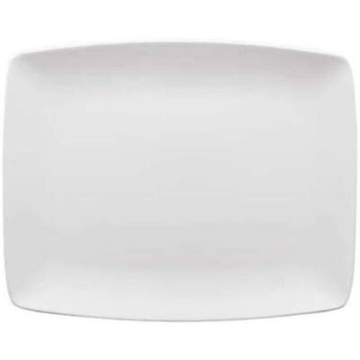 Morini Ensemble De 6 Assiettes Rectangulaires London Blanches En Porcelaine 31x25 Cm - Publicité Morini Ensemble De 6 Assiettes Rectangulaires London Blanches En Porcelaine 31x25 Cm - Publicité