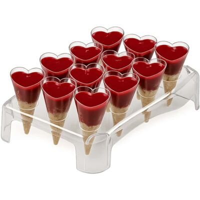 Gold Plast Supports Vague 5pz Et 60 Cônes Cœur Trasparents - Goldplast - Event Finger Food - Publicité Gold Plast Supports Vague 5pz Et 60 Cônes Cœur Trasparents - Goldplast - Event Finger Food - Publicité