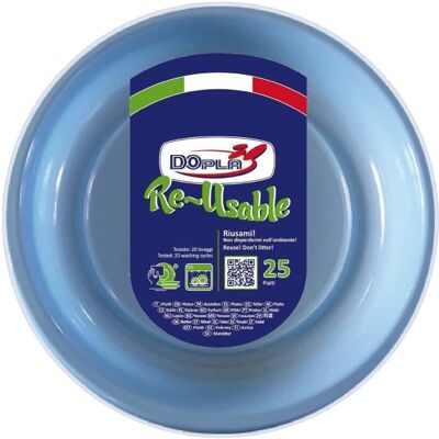 Vaisselle Étages Réutilisables Azzurri Plastique Ø 22 Cm 25 Pcs - Dopla - - Publicité Vaisselle Étages Réutilisables Azzurri Plastique Ø 22 Cm 25 Pcs - Dopla - - Publicité