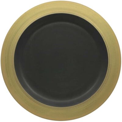 Assiette Plate Kama Or Noir Ronde Porcelaine Ø 21 Cm - Ariane Fine Porcelaine - Publicité Assiette Plate Kama Or Noir Ronde Porcelaine Ø 21 Cm - Ariane Fine Porcelaine - Publicité