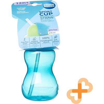 Canpol babies Gobelet sport bleu 270ml - Biberon pour enfants avec paille - Publicité Canpol babies Gobelet sport bleu 270ml - Biberon pour enfants avec paille - Publicité