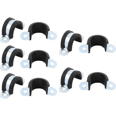 Uxcell 10pcs 20mm Dia. En Forme U Bordée Caoutchouc Tuyau Zingué Bride Tube Flexible - Publicité Uxcell 10pcs 20mm Dia. En Forme U Bordée Caoutchouc Tuyau Zingué Bride Tube Flexible - Publicité