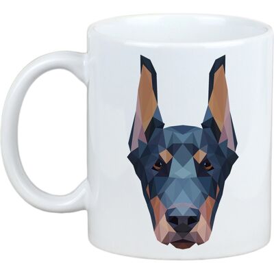 Dobermann I Mug Géométrique Art-Chien - Publicité Dobermann I Mug Géométrique Art-Chien - Publicité
