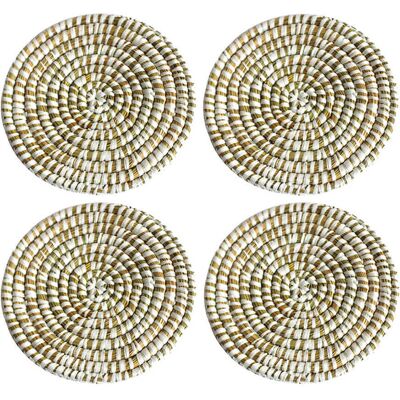 N/a Leah – Lot De 4 Dessous De Verre En Paille, 10cm, Léger, Naturel, Élégant, Style - Publicité N/a Leah – Lot De 4 Dessous De Verre En Paille, 10cm, Léger, Naturel, Élégant, Style - Publicité