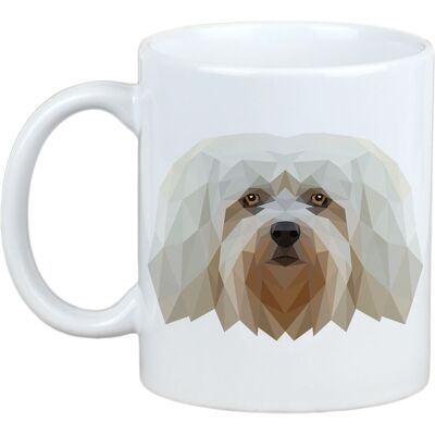 Tasse Géométrique Havanese Art-Chien - Publicité Tasse Géométrique Havanese Art-Chien - Publicité