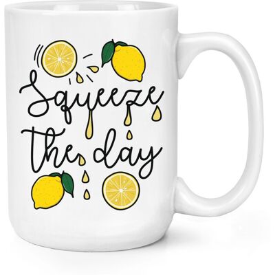 Gift Base Squeeze The Day Citron Tasse Grande 15oz Drôle Saisir Amour Citation Inspirante - Publicité Gift Base Squeeze The Day Citron Tasse Grande 15oz Drôle Saisir Amour Citation Inspirante - Publicité