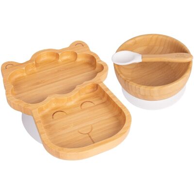 Tiny Dining - Llama Dinner Set - Blanc - Bamboo Suction - Dinner Set - Publicité Tiny Dining - Llama Dinner Set - Blanc - Bamboo Suction - Dinner Set - Publicité