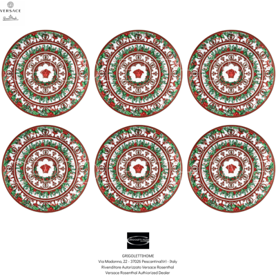 Versace Rosenthal - I Love Baroque Holiday 6 Assiettes De Présentation - Publicité Versace Rosenthal - I Love Baroque Holiday 6 Assiettes De Présentation - Publicité
