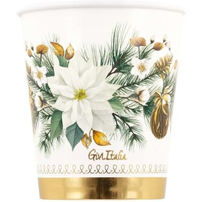 Verres De Noël Dorés En Carton 250 Cc 8pz - Givi - Boissons De Noël - Publicité Verres De Noël Dorés En Carton 250 Cc 8pz - Givi - Boissons De Noël - Publicité