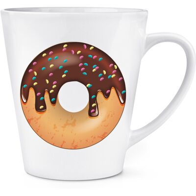 Gift Base Tasse À Latte En Verre Avec Donut Glacé Saupoudré De Chocolat 12oz - Publicité Gift Base Tasse À Latte En Verre Avec Donut Glacé Saupoudré De Chocolat 12oz - Publicité