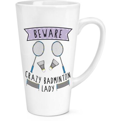 Gift Base Mug Café 17 Oz Grand Latte Blanc Céramique Drôle Sport Badminton - Publicité Gift Base Mug Café 17 Oz Grand Latte Blanc Céramique Drôle Sport Badminton - Publicité