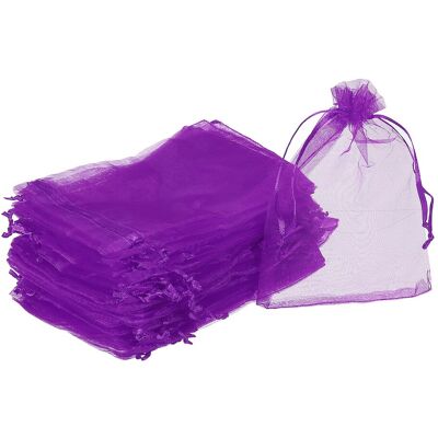 Uxcell 100pcs Sachet Organza Pochon Tissu 11x16cm Cordon Service Pochettes Sac Violet - Publicité Uxcell 100pcs Sachet Organza Pochon Tissu 11x16cm Cordon Service Pochettes Sac Violet - Publicité