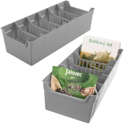 Sans Marque Pojemnik Organizer Na Przyprawy Szary 30x13x8 Cm 2 Szt. Publicité Sans Marque Pojemnik Organizer Na Przyprawy Szary 30x13x8 Cm 2 Szt. Publicité
