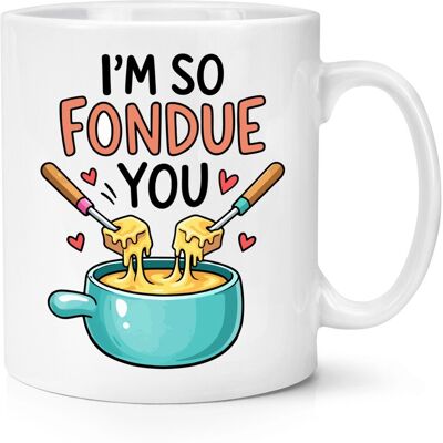 Gift Base I'M So Fondue Mug 10 Oz Tasse Fromage Céramique Blanc Saint-Valentin - Publicité Gift Base I'M So Fondue Mug 10 Oz Tasse Fromage Céramique Blanc Saint-Valentin - Publicité