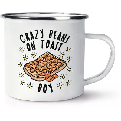 Gift Base Fou Grains Sur Toast Garçon Stars Émail Tasse Fils Drôle Enfants Déjeuner Food - Publicité Gift Base Fou Grains Sur Toast Garçon Stars Émail Tasse Fils Drôle Enfants Déjeuner Food - Publicité