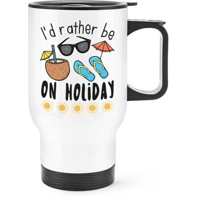 Gift Base I'D Rather Être Sur Vacances Voyage Tasse Avec Anse Soleil Tropical Plage Drôle - Publicité Gift Base I'D Rather Être Sur Vacances Voyage Tasse Avec Anse Soleil Tropical Plage Drôle - Publicité