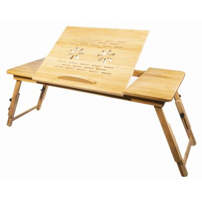 Sans Marque Table Pour Ordinateur Portable En Bambou Xl - Publicité Sans Marque Table Pour Ordinateur Portable En Bambou Xl - Publicité