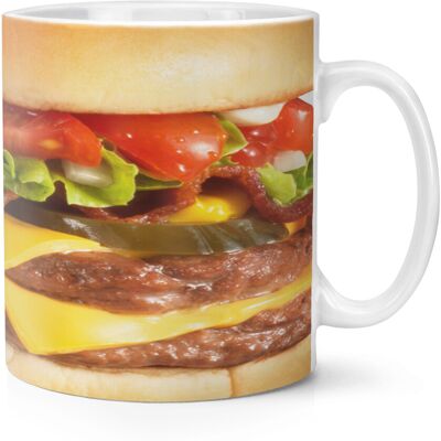Gift Base Tasse Mug 10oz Motif Cheeseburger - Burger Restauration Rapide Drôle - Publicité Gift Base Tasse Mug 10oz Motif Cheeseburger - Burger Restauration Rapide Drôle - Publicité
