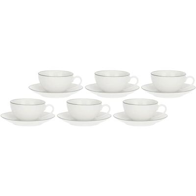 La Porcellana Bianca Tasse Thé Avec Soucoupe 220 Ml Set 6 Pièces Porcelaine - Publicité La Porcellana Bianca Tasse Thé Avec Soucoupe 220 Ml Set 6 Pièces Porcelaine - Publicité