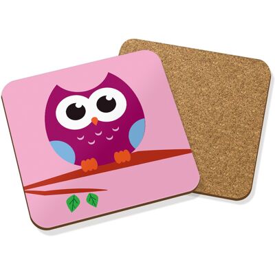 Gift Base Violet Chouette En Arbre Dessous De Verre Tapis Isorel Carré Set X4 - Animal - Publicité Gift Base Violet Chouette En Arbre Dessous De Verre Tapis Isorel Carré Set X4 - Animal - Publicité