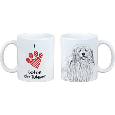 Tasse Coton De Tulear Avec Chien J'Aime Art-Dog - Publicité Tasse Coton De Tulear Avec Chien J'Aime Art-Dog - Publicité