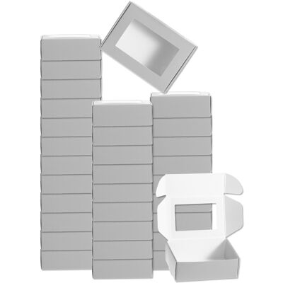 Uxcell Boîtes Pour Emballage Savon 32pcs 2.4x3.3x1.2 Pouce Fenêtre Rectangle Argenté - Publicité Uxcell Boîtes Pour Emballage Savon 32pcs 2.4x3.3x1.2 Pouce Fenêtre Rectangle Argenté - Publicité