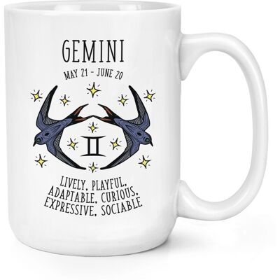 Gift Base Gemini Horoscope 426ml Grand Tasse - Étoile Signe Zodiaque Anniversaire - Publicité Gift Base Gemini Horoscope 426ml Grand Tasse - Étoile Signe Zodiaque Anniversaire - Publicité