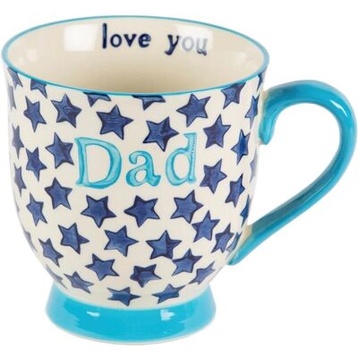Sass & Belle Bohemian Stars Dad Mug Blue - Publicité Sass & Belle Bohemian Stars Dad Mug Blue - Publicité