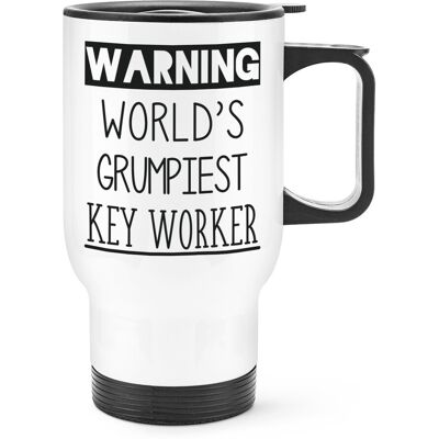 Gift Base Avertissement World'S Le Plus Grincheux Clé Travailleur Voyage Tasse Avec Anse - Publicité Gift Base Avertissement World'S Le Plus Grincheux Clé Travailleur Voyage Tasse Avec Anse - Publicité
