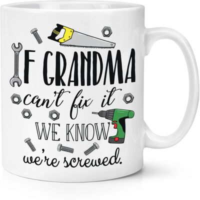Gift Base Si Mamie Can'T Fix C' We Know We'Re Vissé 284ml Tasse Drôle Fête Des Mères Diy - Publicité Gift Base Si Mamie Can'T Fix C' We Know We'Re Vissé 284ml Tasse Drôle Fête Des Mères Diy - Publicité