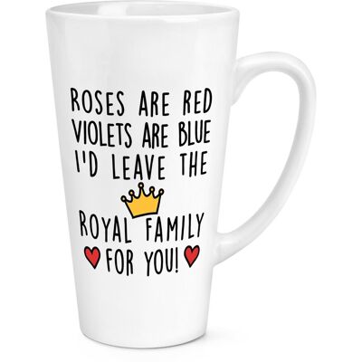 Gift Base Roses Sont Rouge Violets Bleu Congé Famille Royale 483ml Grand Latte Tasse Amour - Publicité Gift Base Roses Sont Rouge Violets Bleu Congé Famille Royale 483ml Grand Latte Tasse Amour - Publicité