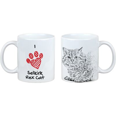 Selkirk Rex Chat I Tasse Avec Chat J'Aime Art-Chien - Publicité Selkirk Rex Chat I Tasse Avec Chat J'Aime Art-Chien - Publicité