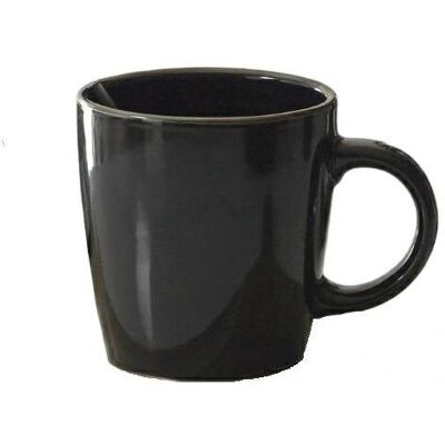 Sans Marque Mug Lisere Doré 400 Ml Noir - Publicité Sans Marque Mug Lisere Doré 400 Ml Noir - Publicité