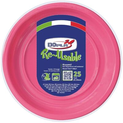 Vaisselle Fruit Réutilisables Fuchsia 17 Cm 25 Pièces Plastique Dopla - Fête - Publicité Vaisselle Fruit Réutilisables Fuchsia 17 Cm 25 Pièces Plastique Dopla - Fête - Publicité