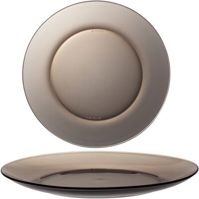 Assiette Duralex Lys Sepia Marron 235 X 20 Mm - Lot De 6 - Publicité Assiette Duralex Lys Sepia Marron 235 X 20 Mm - Lot De 6 - Publicité