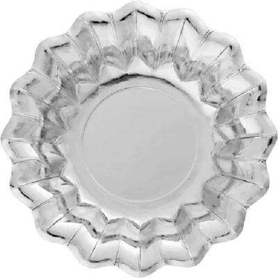 Vaisselle Étages Neuf Shape Argenté En Papier Cartonné Ø 24 Cm 8 Pz - Givi - - Publicité Vaisselle Étages Neuf Shape Argenté En Papier Cartonné Ø 24 Cm 8 Pz - Givi - - Publicité