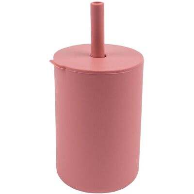 Tiny Dining Rose Poussiéreuse 170ml Silicone Bébé Gobelet Avec Paille Sans Bpa - Publicité Tiny Dining Rose Poussiéreuse 170ml Silicone Bébé Gobelet Avec Paille Sans Bpa - Publicité
