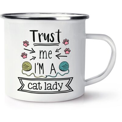 Gift Base Trust Me I'M A Chat Femme Émail Tasse Favourite Meilleur Drôle Blague - Publicité Gift Base Trust Me I'M A Chat Femme Émail Tasse Favourite Meilleur Drôle Blague - Publicité