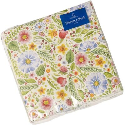 Villeroy & Boch Printemps Fantaisie Serviettes Fleurs 20 Pièces 25x25cm Papier - Publicité Villeroy & Boch Printemps Fantaisie Serviettes Fleurs 20 Pièces 25x25cm Papier - Publicité